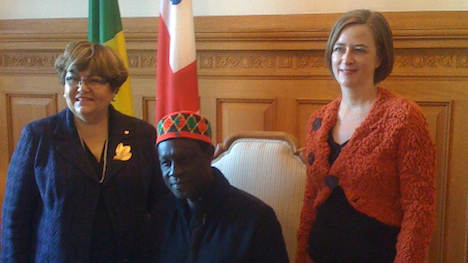 Moussa Touré à l’Hôtel-de-Ville