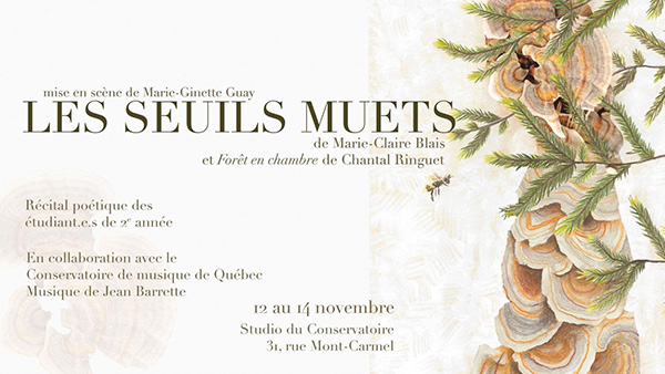 « Les seuils muets » un hommage tout en musique à la poésie de Marie-Claire Blais