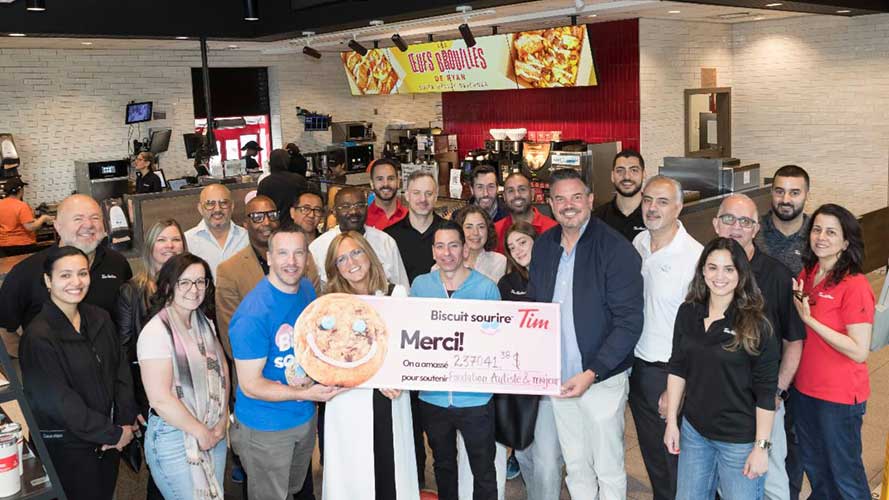 La Fondation Autiste & majeur reçoit 237 041 $ grâce à la campagne du Biscuit Sourire de Tim Hortons